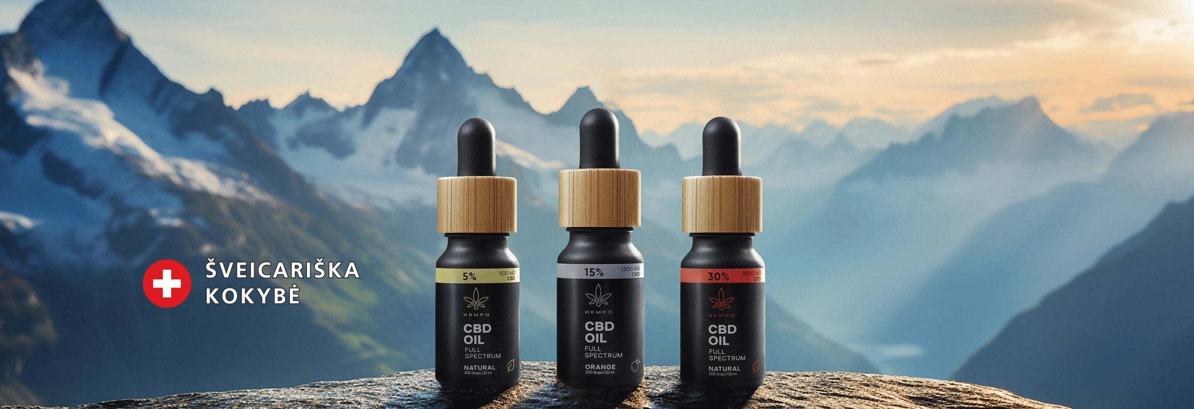 Hempo CBD aliejus (Sveicariskas kanapiu ekstraktas)