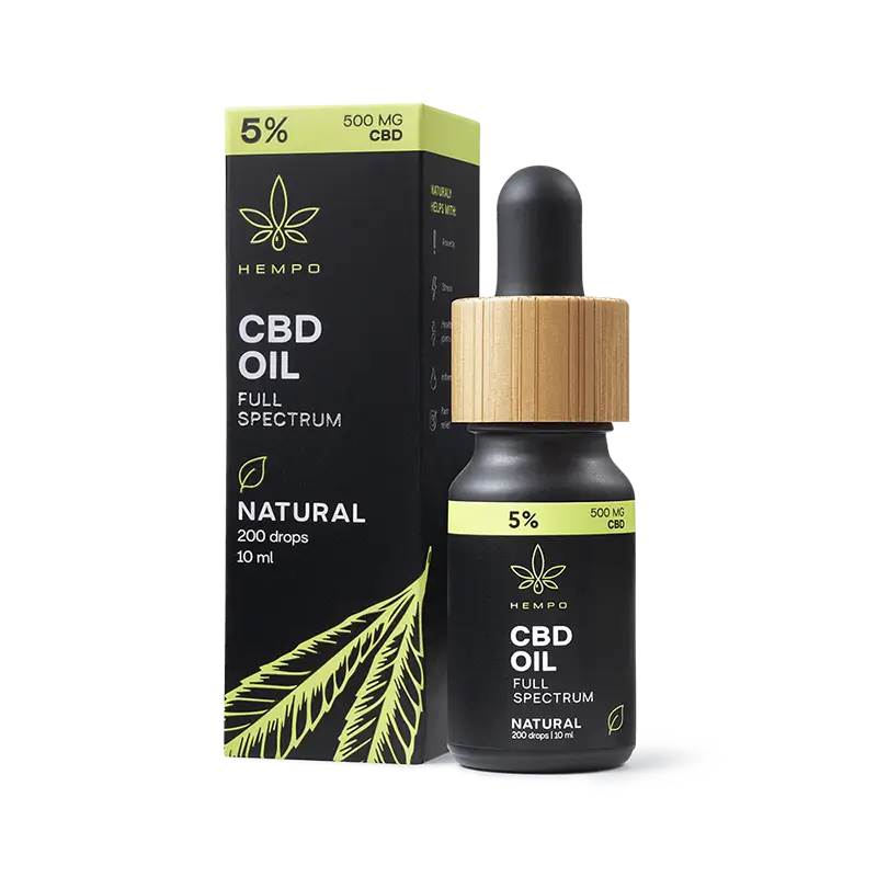 cbd aliejus hempo 5 proc